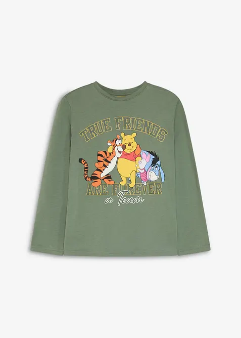 L&aring;ng&auml;rmad T-shirt i bomull med Nalle Puh-tryck, Winnie The Pooh