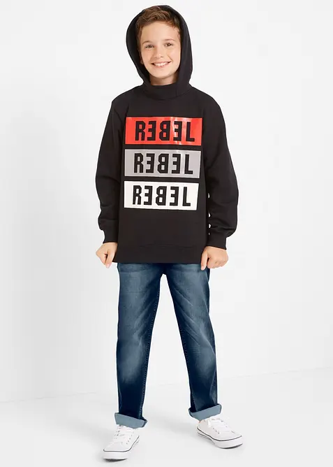 Regular Fit Sweat Jeans f&ouml;r barn, Straight, bonprix