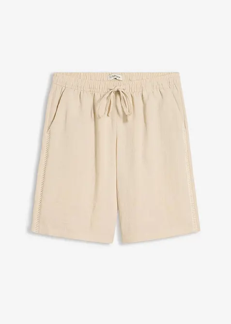 Shorts av viskosmix, med res&aring;rmidja, bonprix