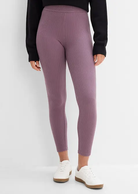 V&auml;rmande leggings med ribbad yta, bonprix