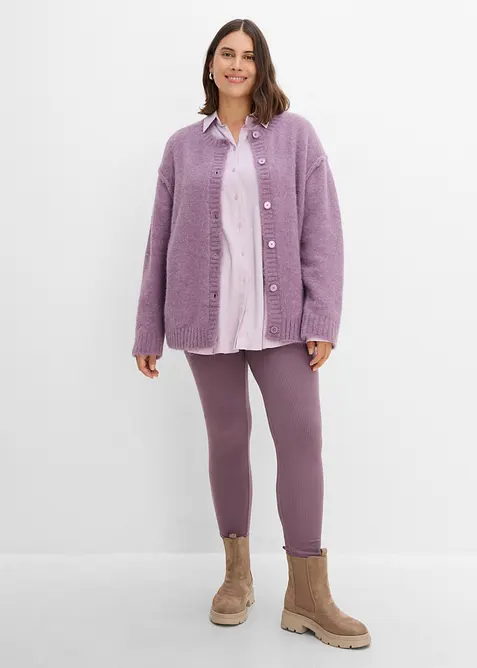 V&auml;rmande leggings med ribbad yta, bonprix