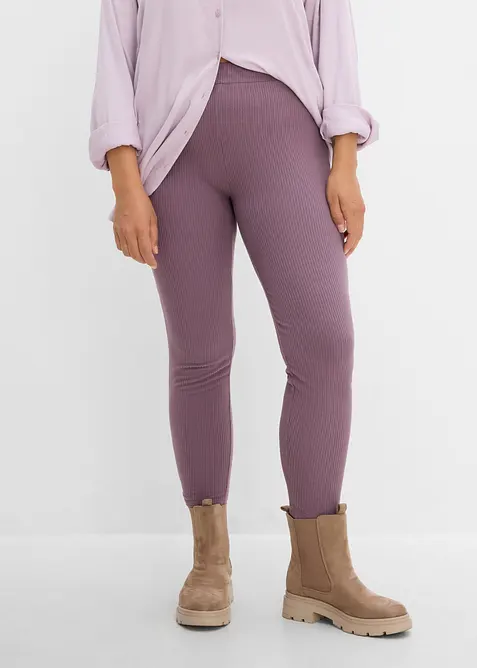 V&auml;rmande leggings med ribbad yta, bonprix