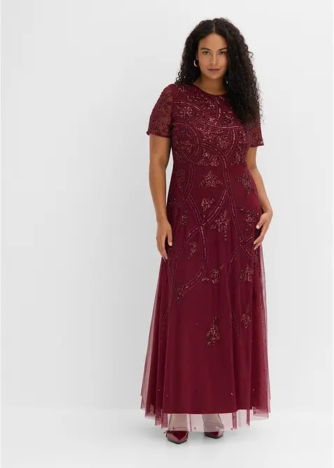 Aftonkl&auml;nning med paljettbroderi, bonprix