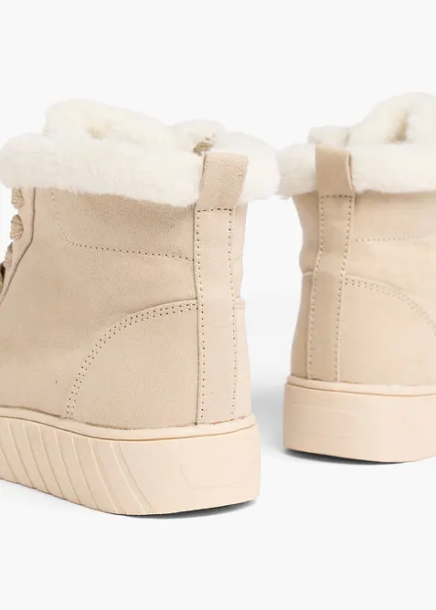 Fodrade sneakers med h&ouml;ga skaft, bonprix