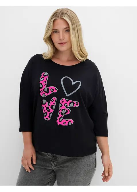 Oversizetopp i bomullsmix, bonprix