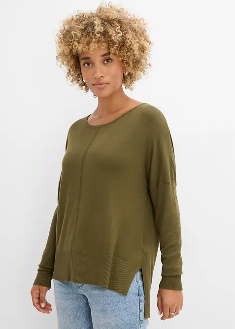 Stickad tr&ouml;ja i oversizemodell, bonprix
