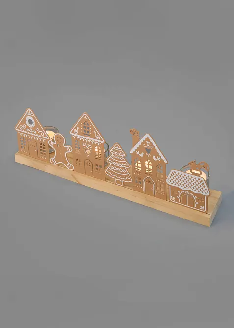 V&auml;rmeljush&aring;llare med hus och pepparkakslook, bonprix