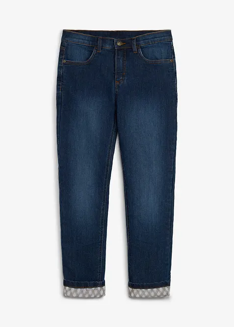 V&auml;rmande jeans med flanellfoder, bonprix