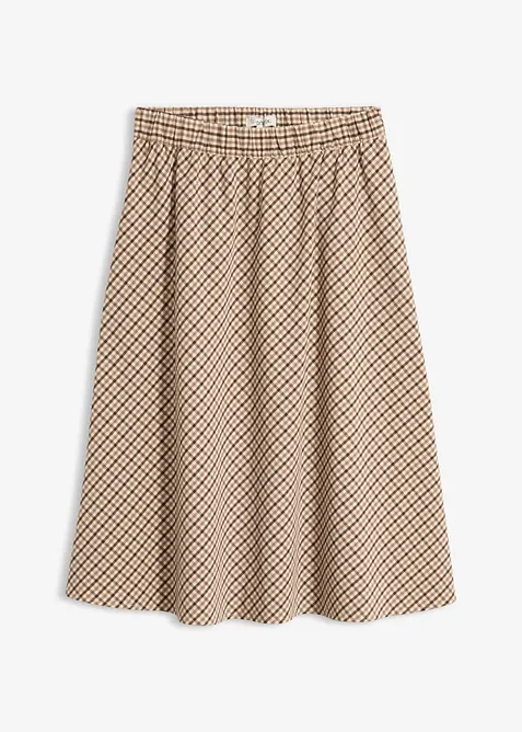 Midikjol med rutm&ouml;nster, bonprix
