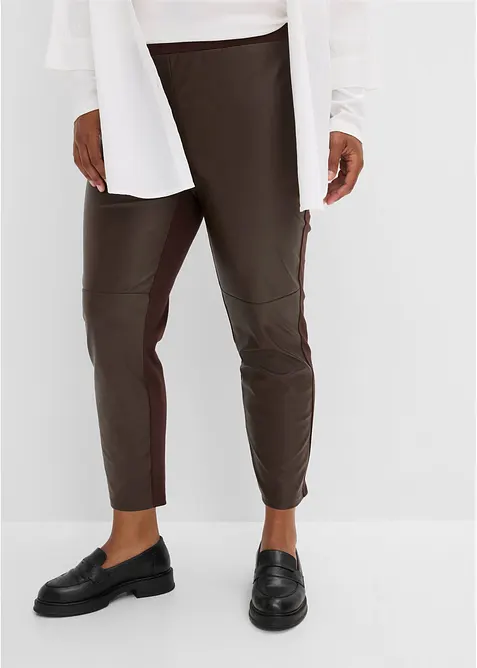 Leggings i skinnimitation med delningss&ouml;mmar p&aring; kn&auml;na, bonprix