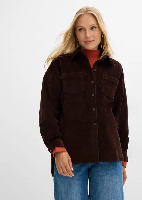 Overshirt i manchester av bomullsmix, bonprix