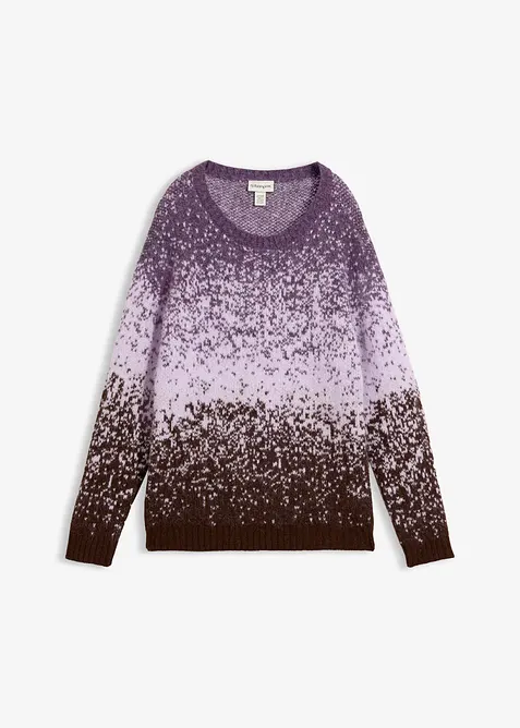 Stickad tr&ouml;ja med fluffigt garn, bonprix