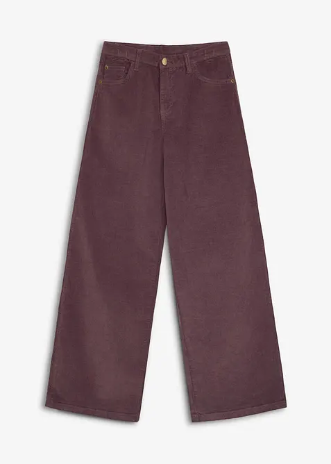 Mjuk manchesterbyxa av ekologisk bomull med stretch, bonprix