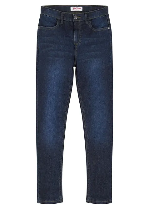 Termojeans med jerseyfoder, Mid Waist, bonprix