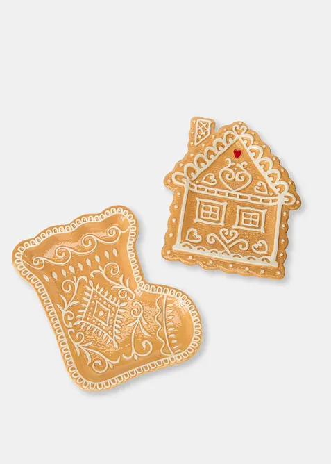 Sk&aring;lar med pepparkaksdesign (2 delar), bonprix