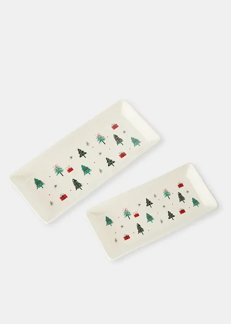 Serveringsfat med julmotiv (2 st.), bonprix