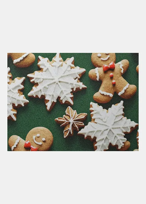 D&ouml;rrmatta som t&aring;l att tv&auml;ttas, med julmotiv, bonprix