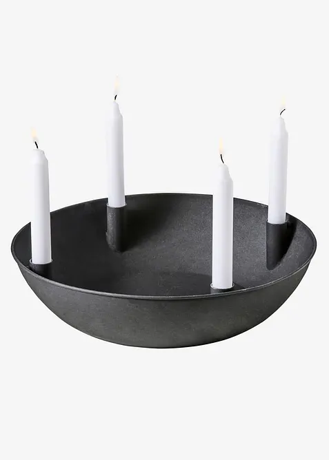 Sk&aring;lformad ljusstake med 4 ljush&aring;llare, bonprix