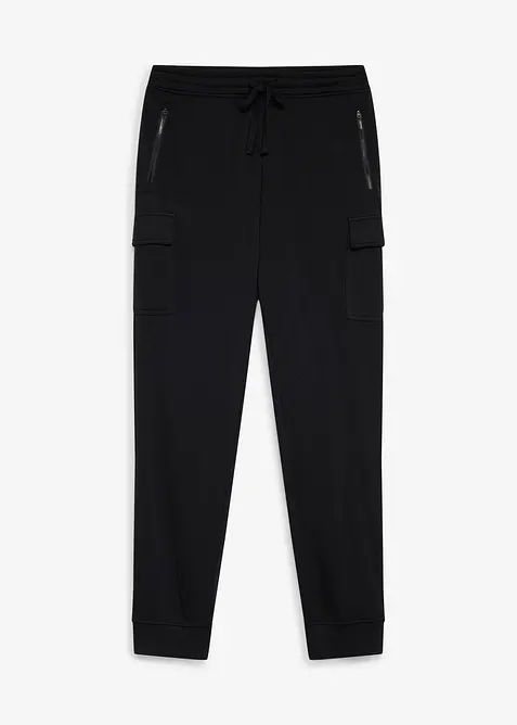V&auml;rmande joggingbyxa med cargofickor och Regular Fit, bonprix
