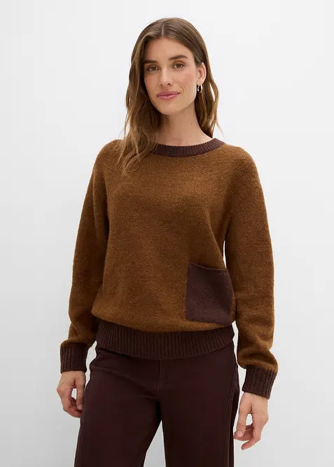 Stickad tr&ouml;ja i Loose Fit, bonprix