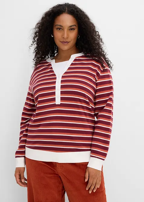Sweatshirt i ekologisk bomull, bonprix