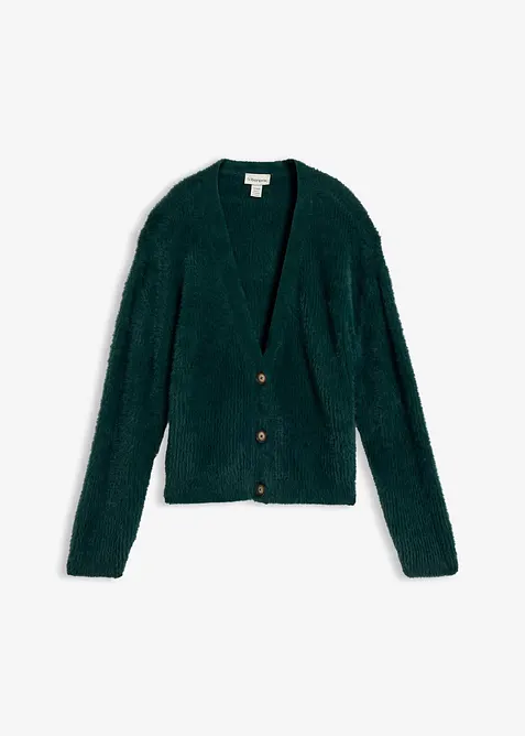 Cardigan i materialmix, bonprix