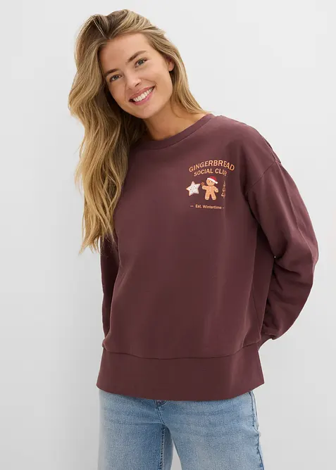 Oversizesweatshirt i bomull, bonprix