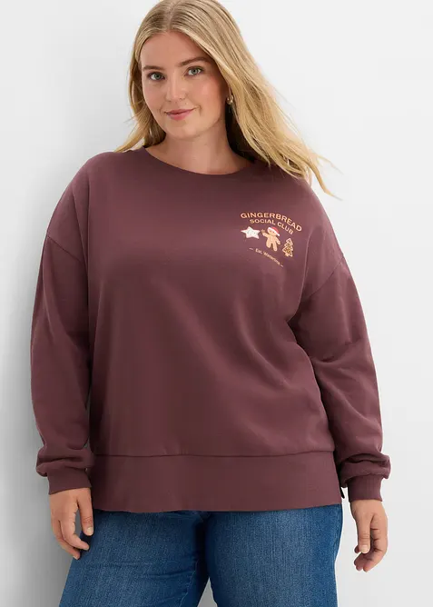 Oversizesweatshirt i bomull, bonprix