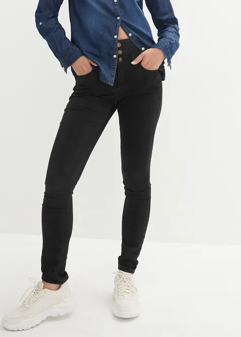 Skinny Jeans High Waist, formande termojeans, bonprix