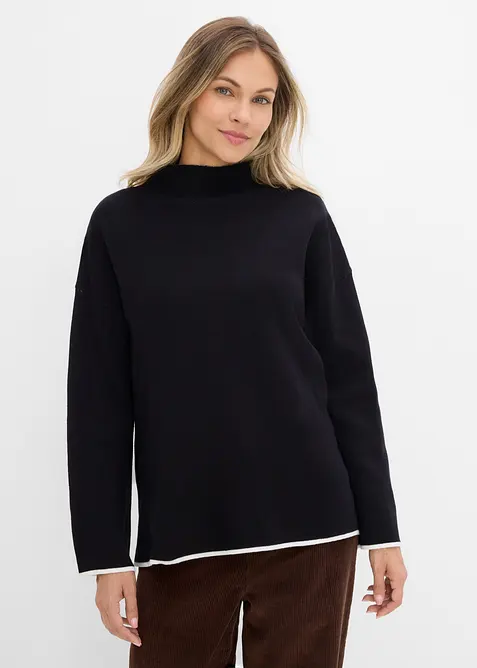 V&auml;ndbar finstickad tr&ouml;ja, bonprix