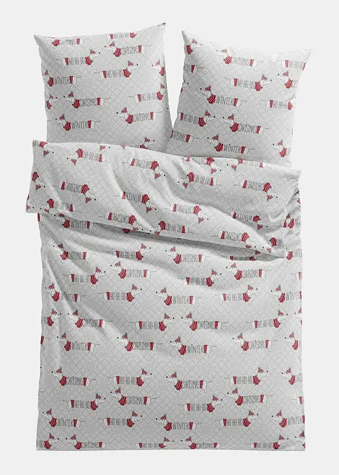 P&aring;slakanset i flanell med julmotiv, bonprix