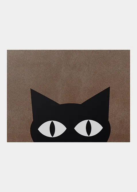 Tv&auml;ttbar d&ouml;rrmatta med kattmotiv, bonprix