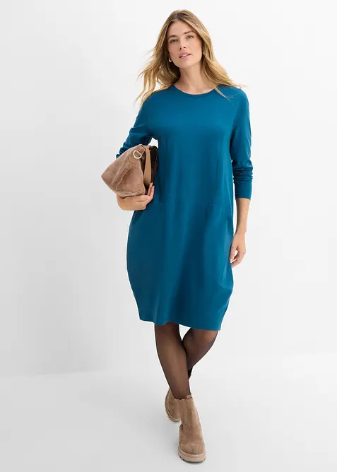 Ballongformad jerseykl&auml;nning, bonprix