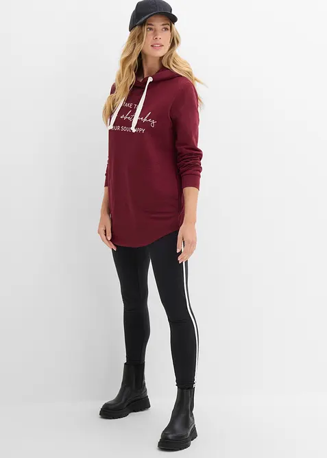 Tr&auml;ningsoverall med l&aring;ng sweatshirt och leggings (2 delar), bonprix