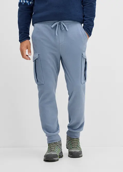 Cargobyxa i fleece, normal passform, bonprix