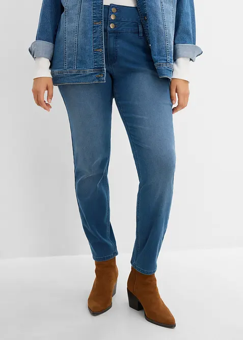 Skinny Jeans High Waist, formande termojeans, bonprix