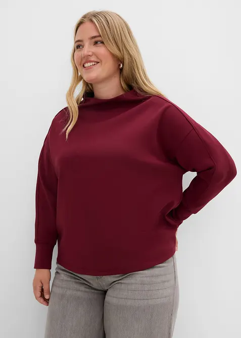 Oversizeweatshirt i mjuk och stabil trik&aring;, bonprix
