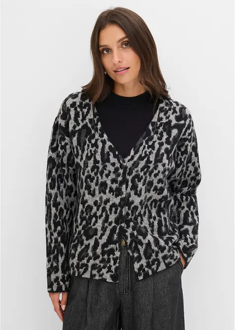 Cardigan med V-ringning, bonprix