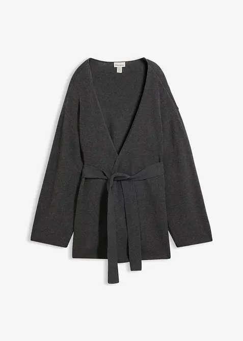 Cardigan med knytsk&auml;rp, bonprix