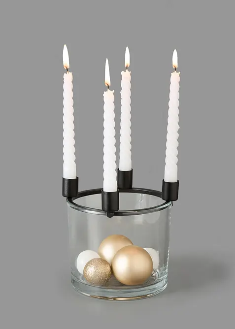 Adventsljusstake med sk&aring;l, bonprix