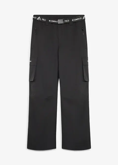 Skidbyxor med cargofickor och fleecefoder, vattent&auml;ta, bonprix