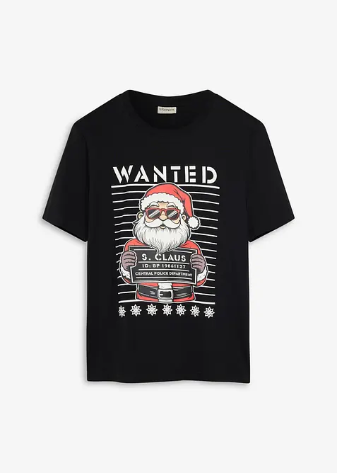 T-shirt i ekologisk bomull med julmotiv, bonprix