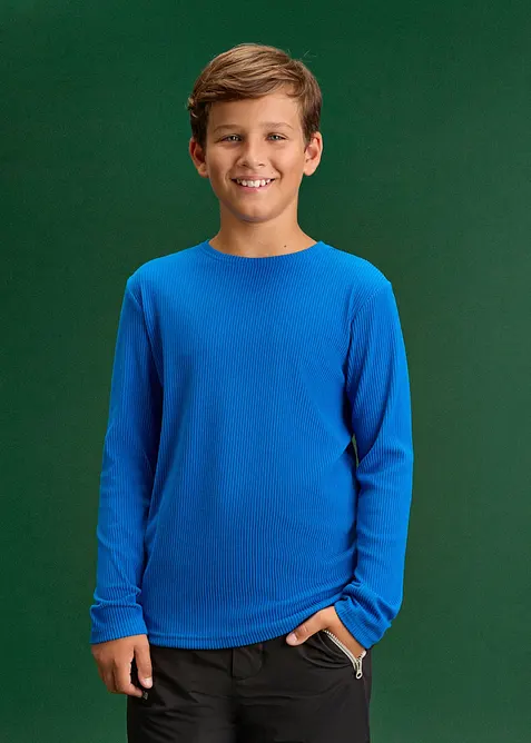L&aring;ng&auml;rmad T-shirt i v&auml;rmande material (2-pack), bonprix