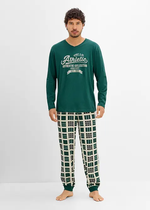 L&aring;ng&auml;rmad pyjamas i ekologisk bomull, bonprix