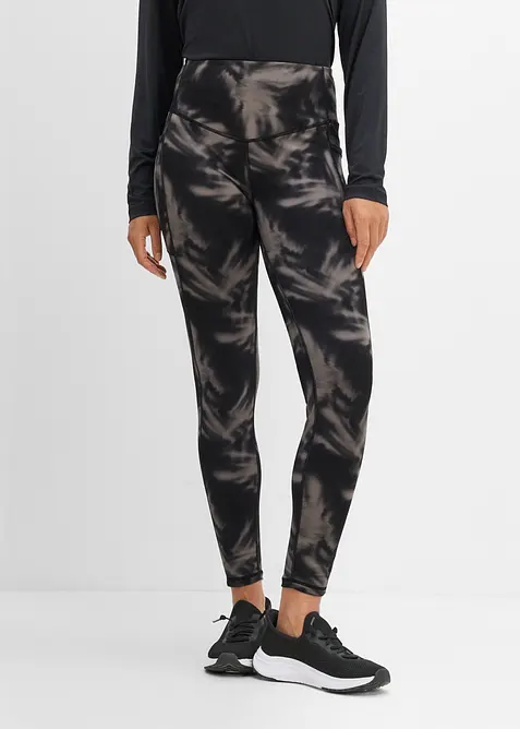 V&auml;rmande tr&auml;ningsleggings med mobilficka, snabbtorkande, bonprix