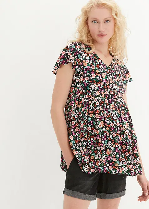 Mamma-/amningsblus i f&ouml;ljsam viskos, bonprix
