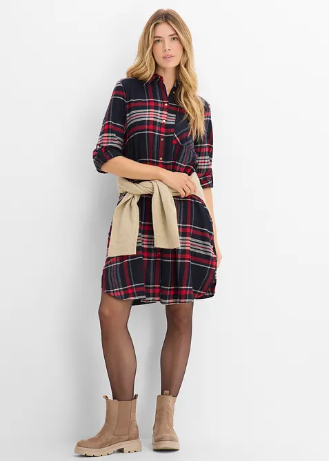 Skjortkl&auml;nning i ren bomull, bonprix