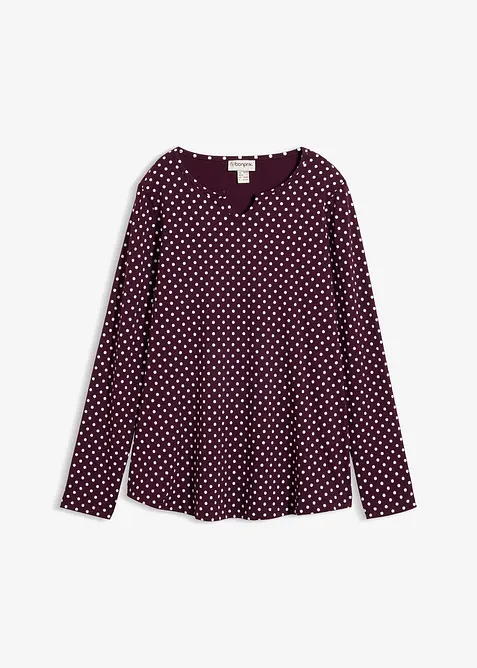 L&aring;ng&auml;rmad prickig topp med slits i sidan, bonprix