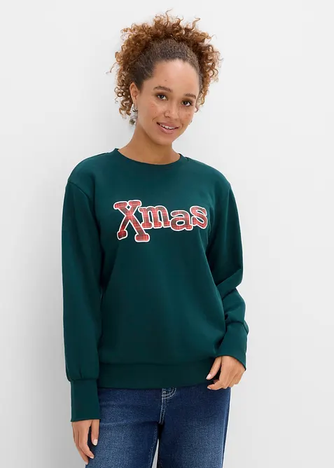 Sweatshirt av bomullsmix, bonprix