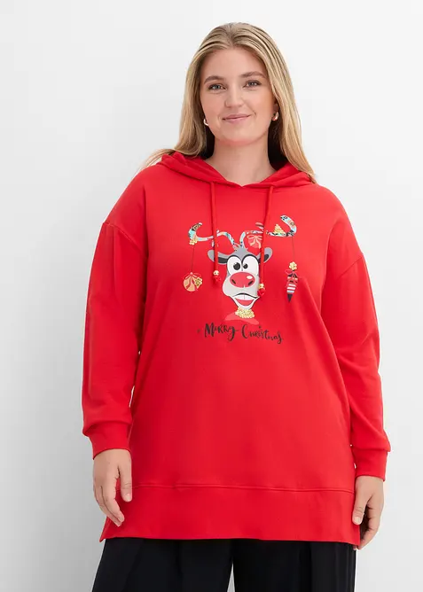 L&aring;ng sweatshirt med bomull, bonprix